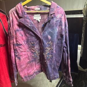 UPCYCLED CJ Banks Purple and Pink Jacket